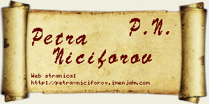 Petra Nićiforov vizit kartica